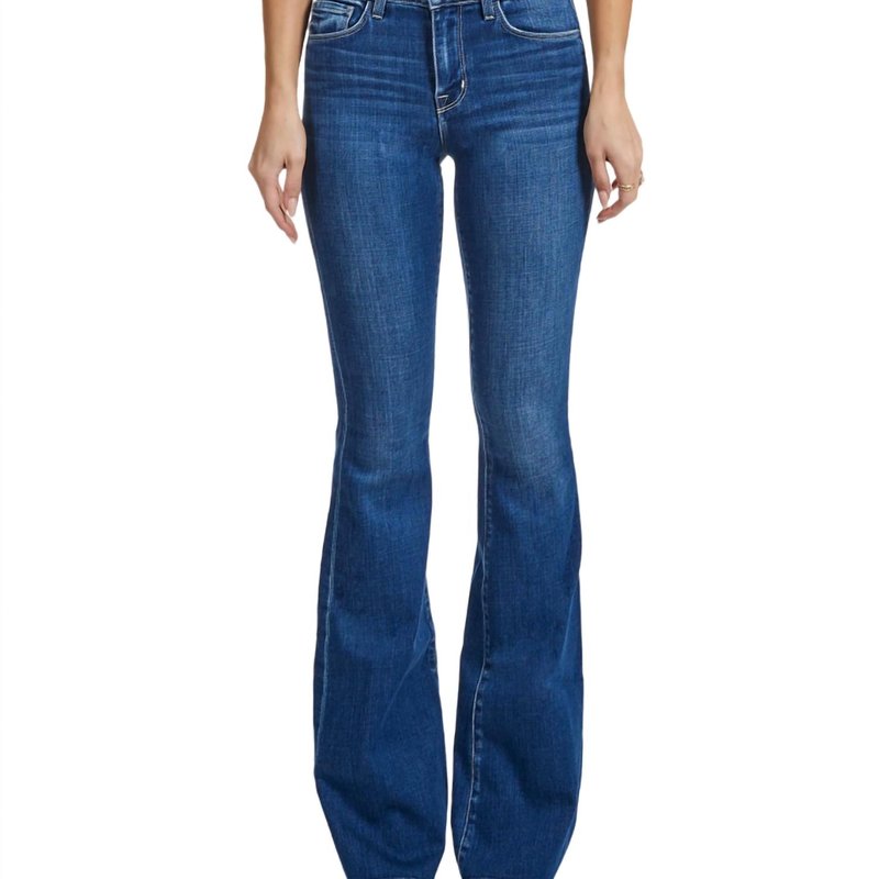 Shop L Agence Bell Flare Pant In Hawthorne In Blue