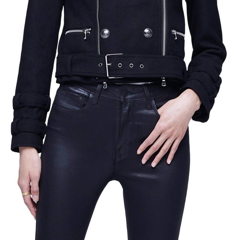 Shop L Agence Billie Belted Jacket In Black
