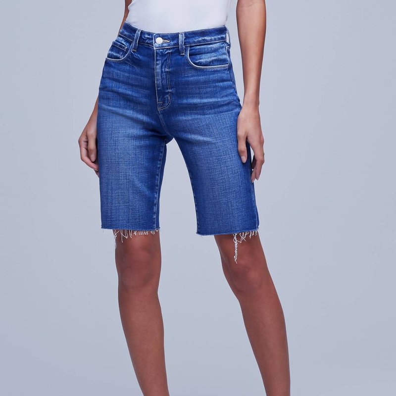 Shop L Agence Cicely Short In Blue