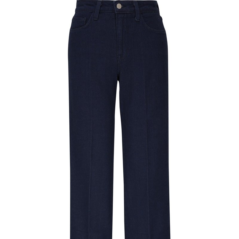 L Agence Clayton High-rise Wide Leg Jeans In Blue