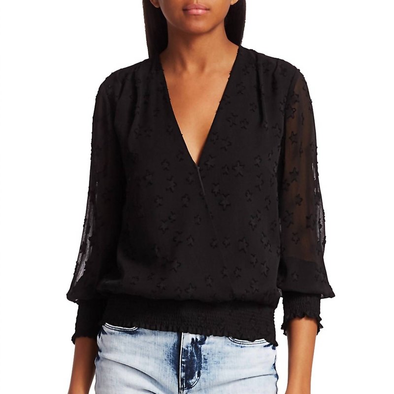 Shop L Agence Dulce Star Cross-front Top In Black