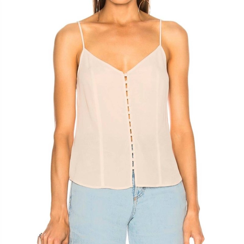 Shop L Agence Emiliana Button Up Tank In Brown
