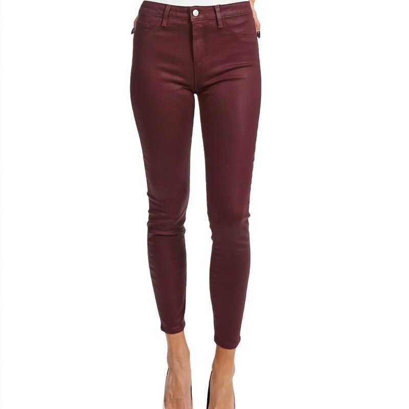 Shop L Agence Margot Skinny Jeans In Red