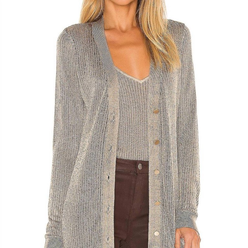 Shop L Agence Millie Cardigan In Brown