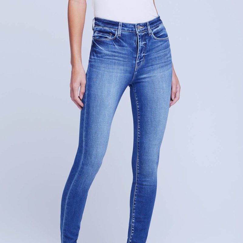 L Agence Monique Ultra High Rise Skinny Jean In Blue