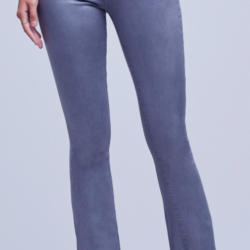 Shop L Agence Selma High Rise Coated Pants In Grey