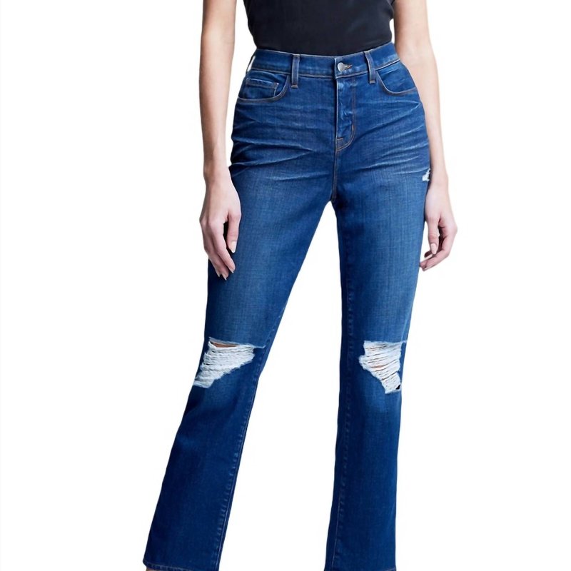 Shop L Agence Shane Straight Jean In Blue