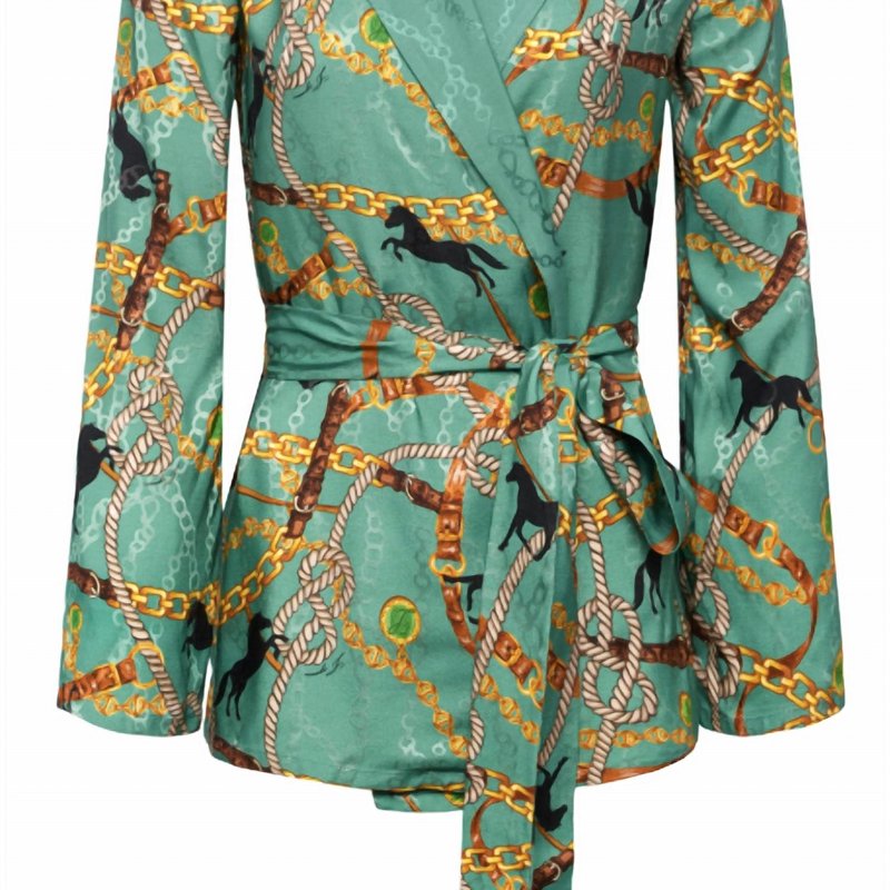 Shop L Agence Women's Ciara Robe In Green