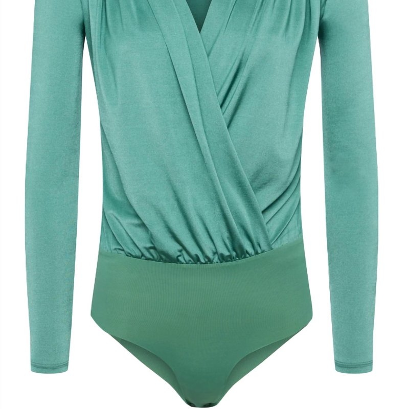 Shop L Agence Women's Kallie Bodysuit In Green