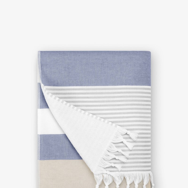 Laguna Beach Textile Company Cape Cod Turkish Towel In Blue