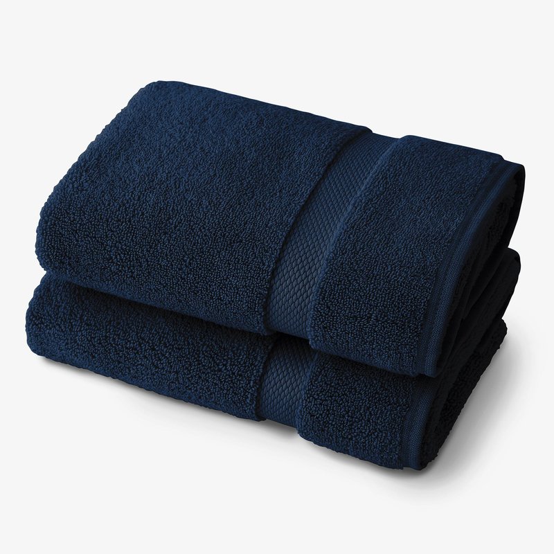 Laguna Beach Textile Company Supima Cotton Bath Towel Pair In Blue