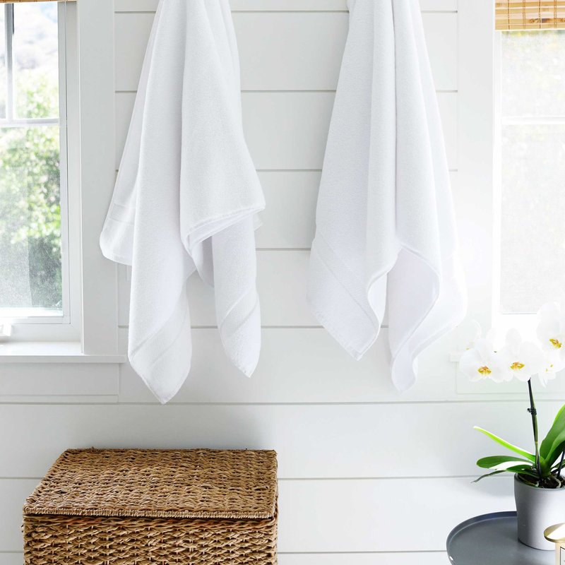 Shop Laguna Beach Textile Company Supima Cotton Bath Towels Pair In White