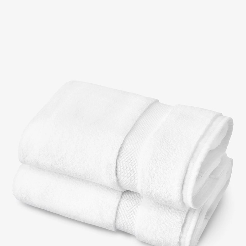 Laguna Beach Textile Company Supima Cotton Bath Towels Pair In White