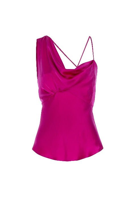 Shop Lahive Thalia Silk Magenta Camisole In Pink