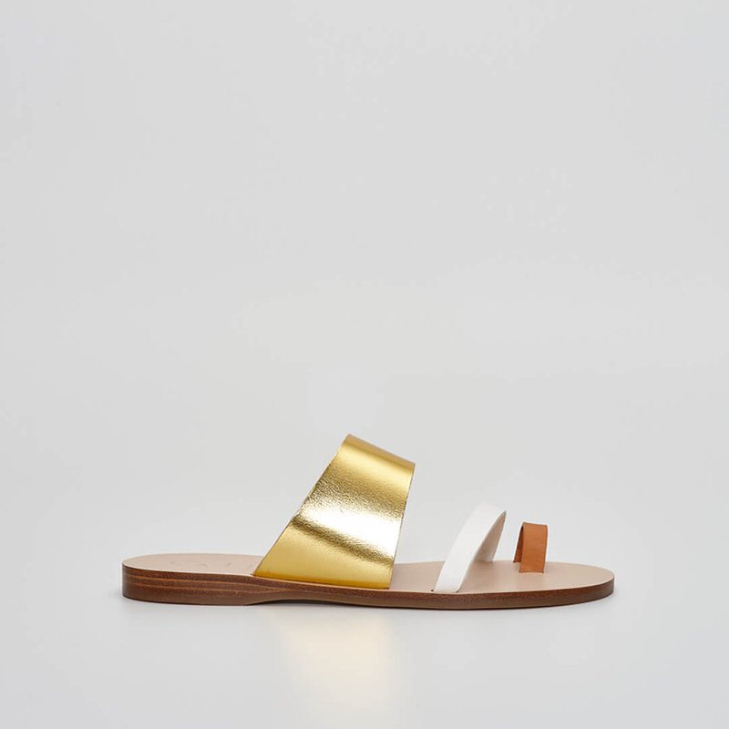 Laiik Ani Greek Sandal In Gold