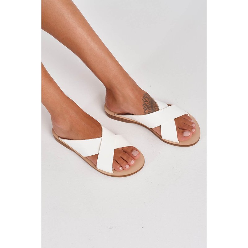 Laiik Palla Slide Sandal In White