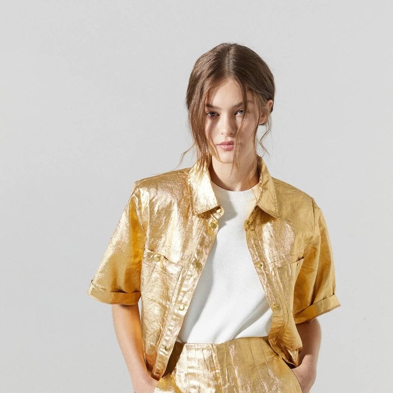 Lanhtropy Soho Linen Shirt In Gold