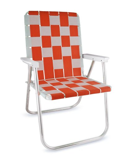 Lawn Chair USA Orange & White Classic Chair product