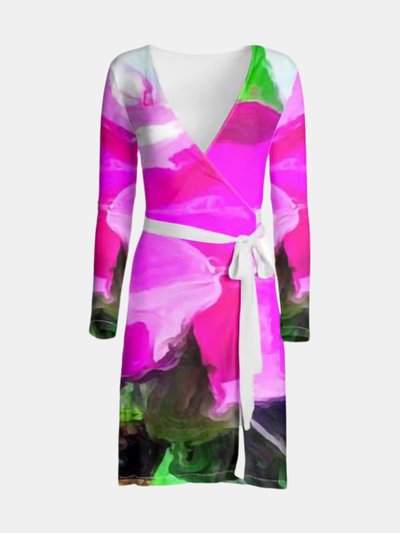 Lady Barbara Pinson Artist "Periwinkle Pops" Lady B Wrap Dress product