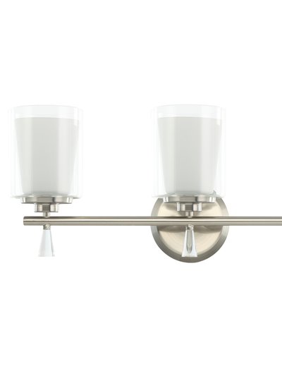 Lcaoful 3-Light Vanity Light With Dual Clear And Frosted Shades product