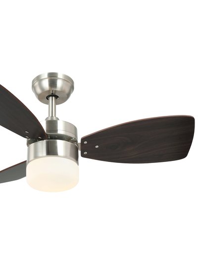 Lcaoful 36 in. 6 Speed Ceiling Fan With Dual-Finish Wood Blades And White Glass Lampshade product
