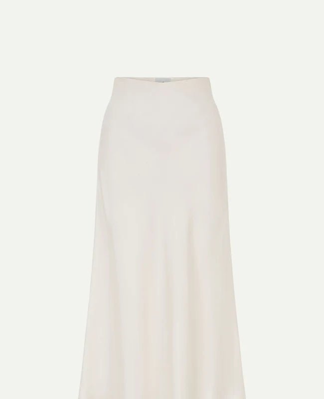 Shop Le Kasha Aksou Silk Skirt In White