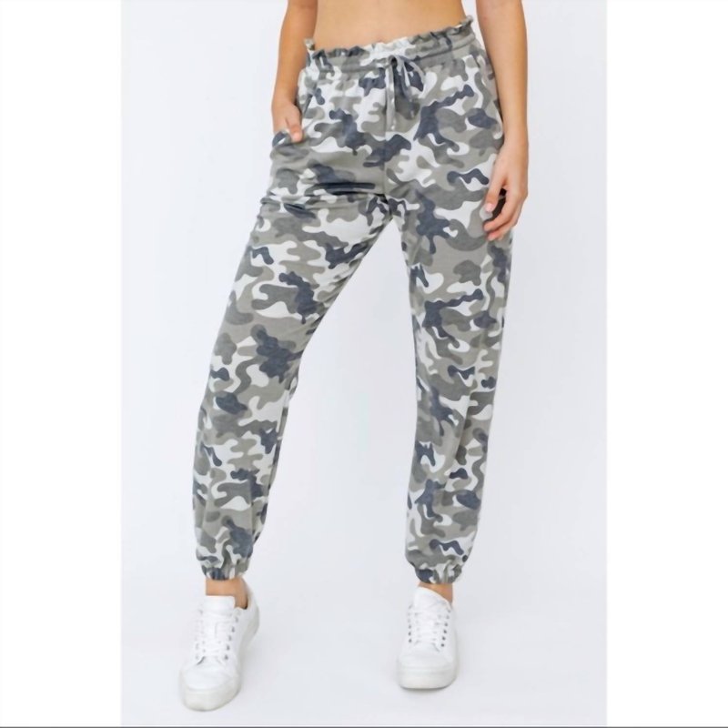 Shop Le Lis Attention Paperbag Joggers In Grey
