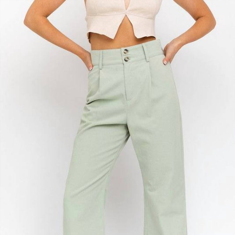 Shop Le Lis She Means Business Pants In Green
