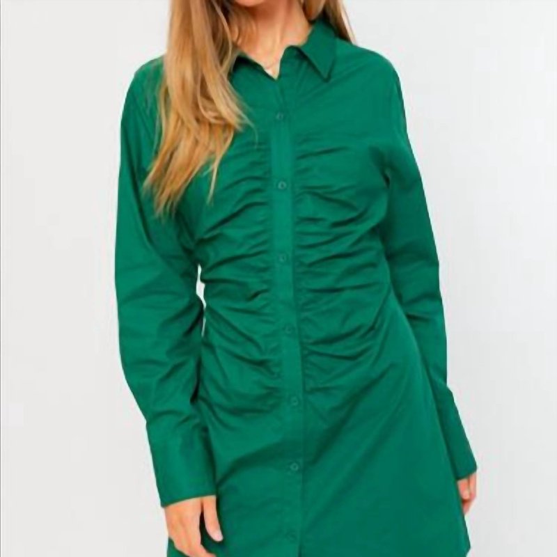 Shop Le Lis Shirt Dress In Green