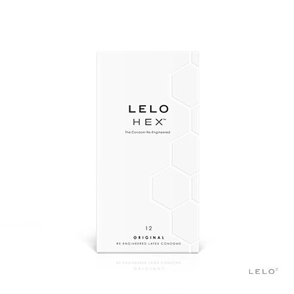 Lelo Hex™ Original Condoms, 12 Pack In White
