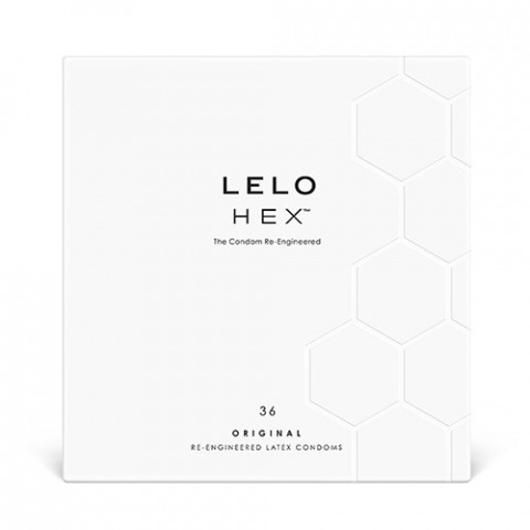 Lelo Hex™ Original Condoms, 36 Pack In White