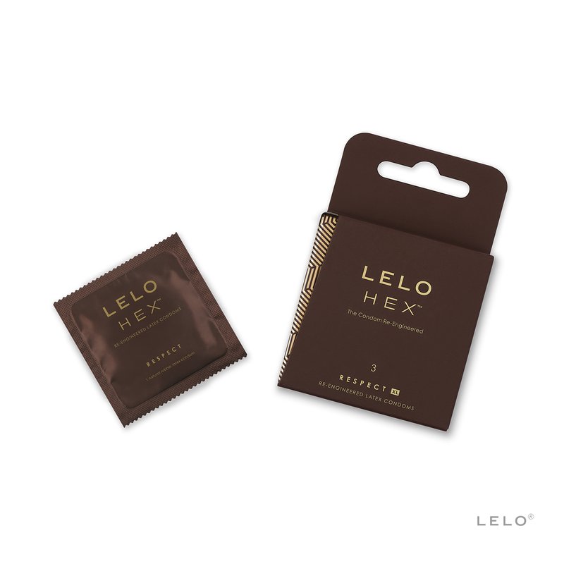 Lelo Hex™ Respect Xl Condoms, 3 Pack In White