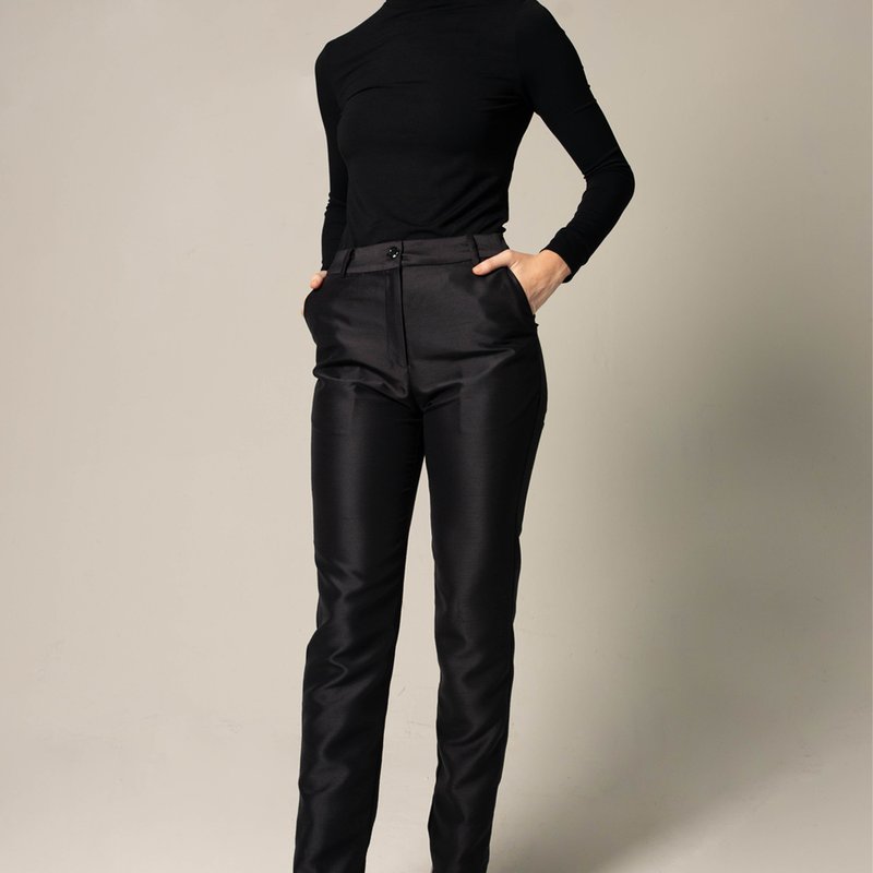 Le Réussi Elegant Skinny Pants In Black