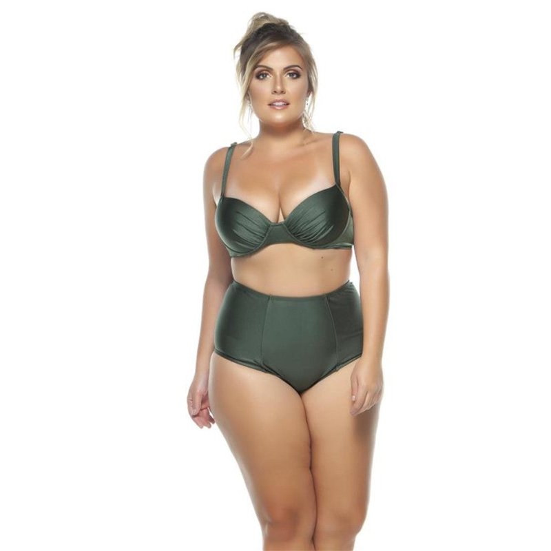Lehona High Waisted Bikini Bottom In Green