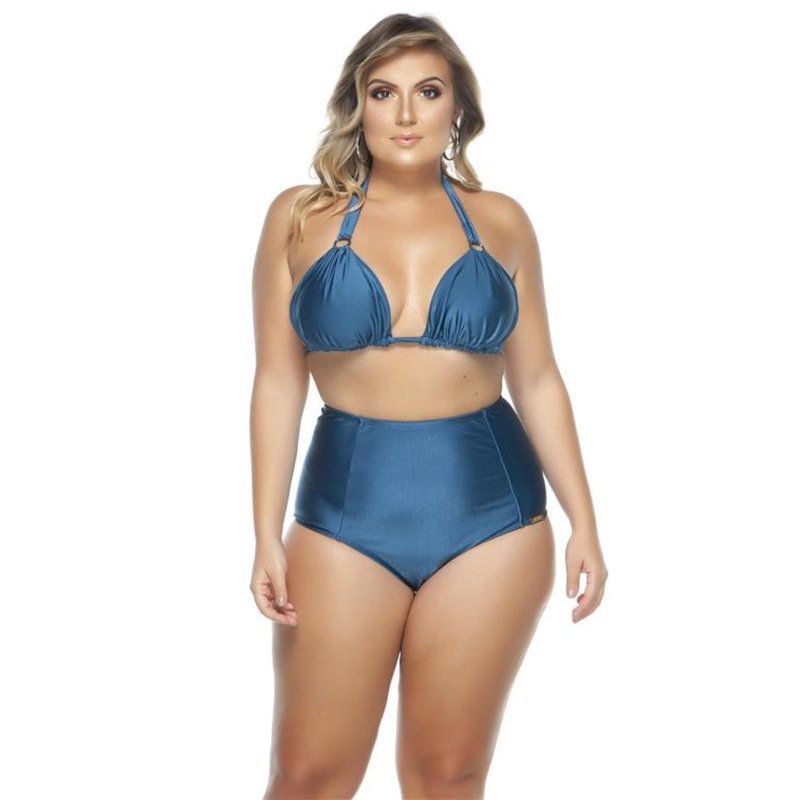 Lehona High Waisted Butt Lift Bikini Bottom In Blue