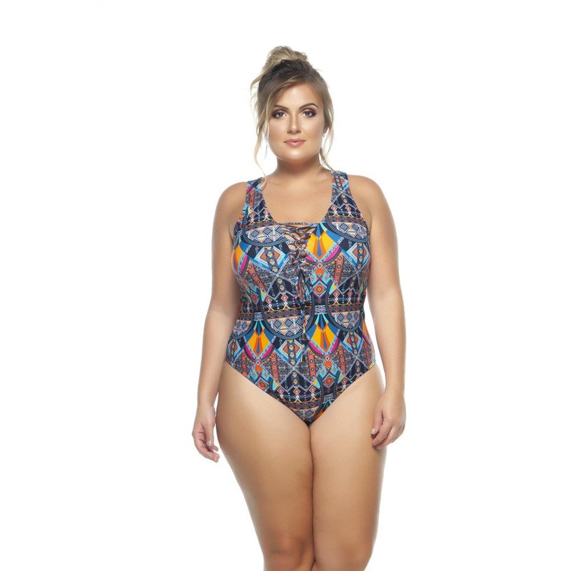 Lehona Swimsuit With Braided Detail On The Bust For Woman In Blue