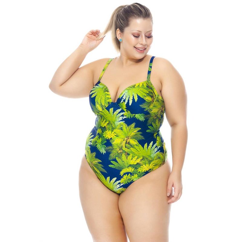 Lehona Swimsuit With Padded Underwired Cups In Green