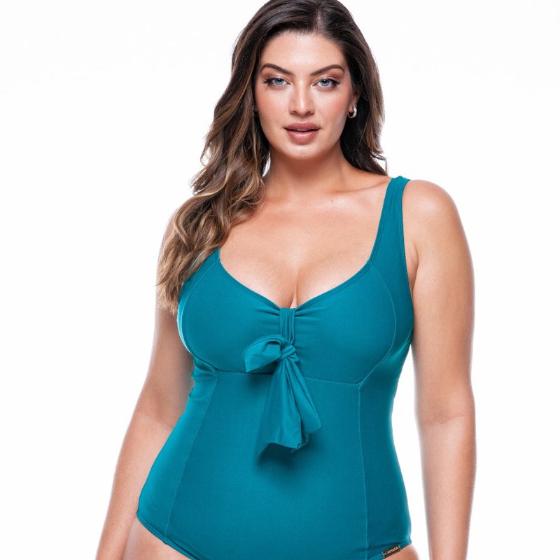 Lehona Swimsuit With Side Cutout In Green