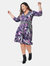 Banded Perfect Wrap Dress in Retro Floral (Curve)