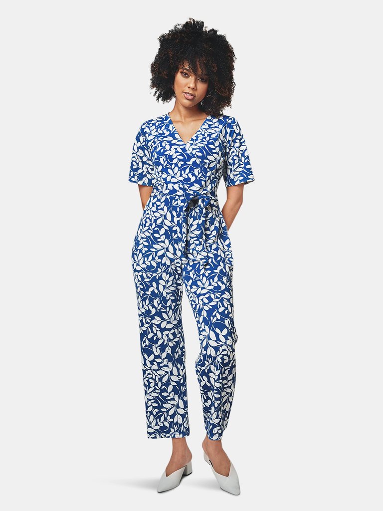 Kayla Jumpsuit in Two Tone Floral - Two Tone Floral