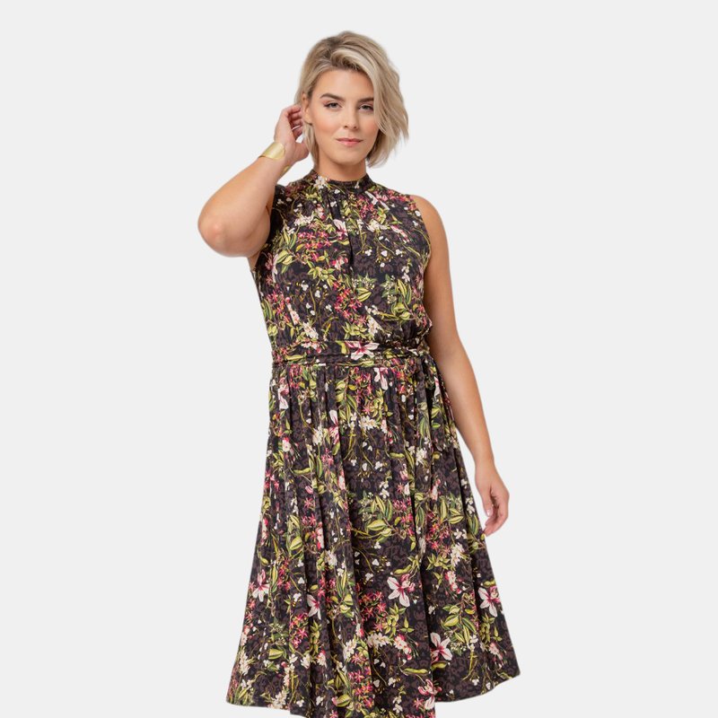 Leota Mindy Dress (curve) In Orchid Meadow