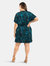 Ruby Mini Dress in Snake Crystal Teal (Curve)