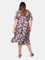 Zoe Dress in Abstract Butterfly (Curve)