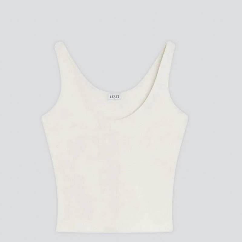 LESET RIO FITTED SCOOP NECK TANK TOP