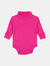 Baby Cotton Turtleneck Bodysuit - Hot-Pink