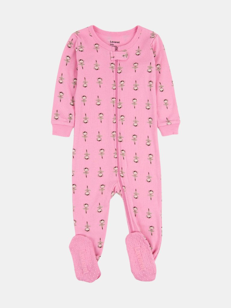 Baby Footed Pajamas - Ballerina-Pink