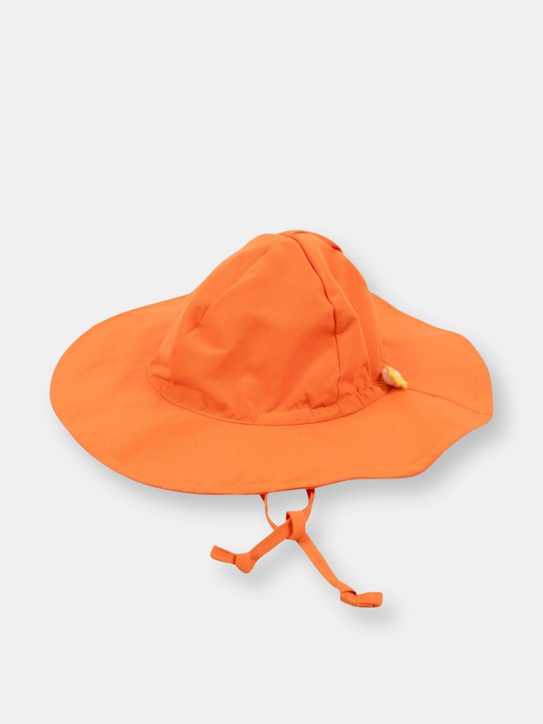 Baby Toddler Brim Swim Hat - Orange