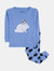 Blue Bunny Rabbit Cotton Pajamas - Bunny-Blue