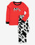 Cotton & Fleece Cow Print Pajamas - Cow Red
