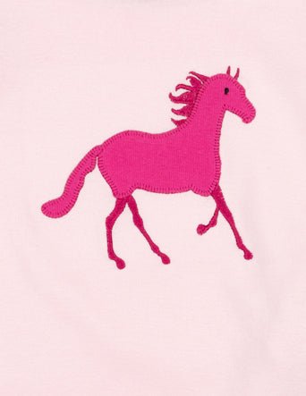 Shop Leveret Cotton Horse Pajamas In Pink